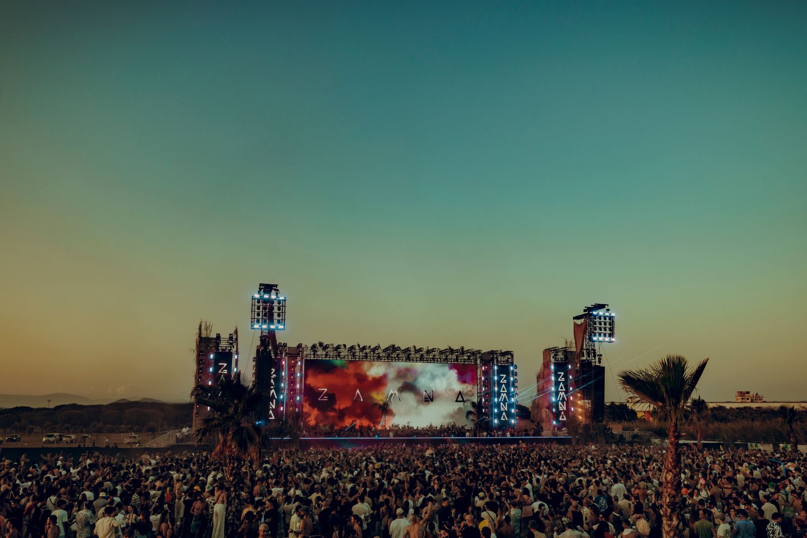 ZAMNA main stage at dusk